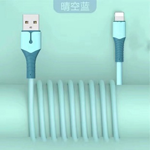 Liquid Silicone Data Cable with Lamp Android MicroUSB Charging Cable for Huawei VIVO Xiaomi OPPO Mobile Phone