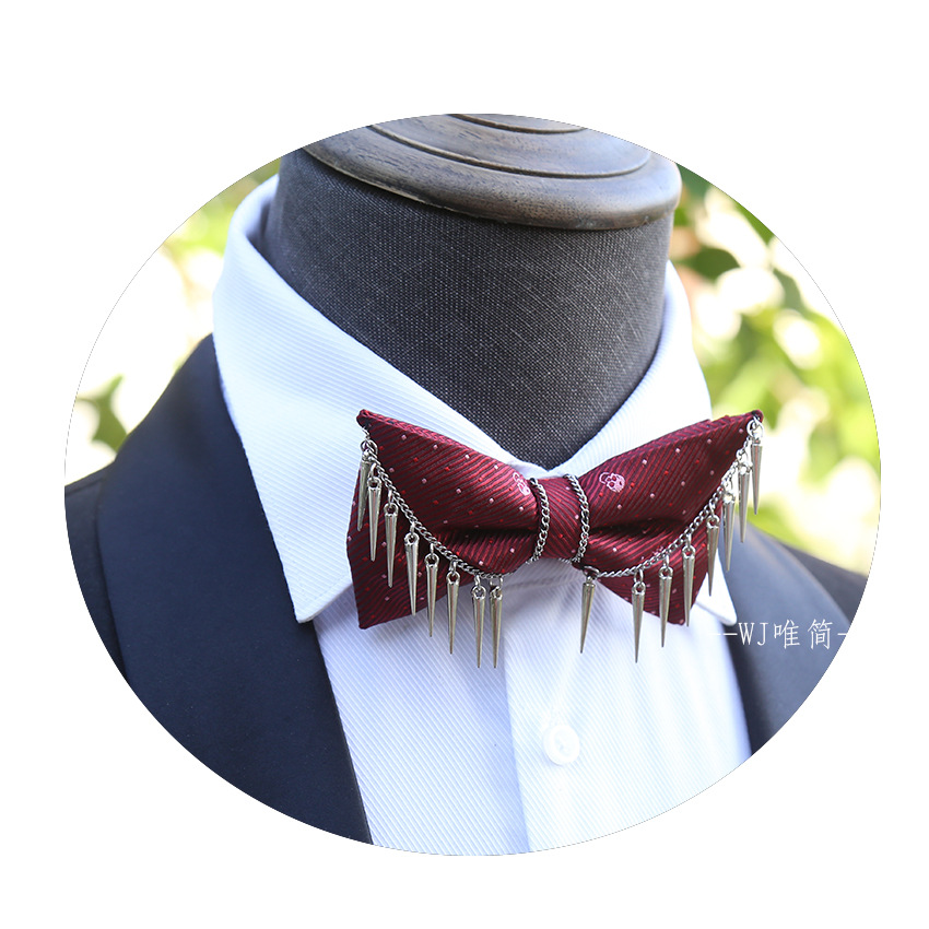 Simple 2015 Men's Bow Tie Pointed Pendant Punk Style Bow Tie Shirt Accessories Bow Fashion Men's Collar Flower