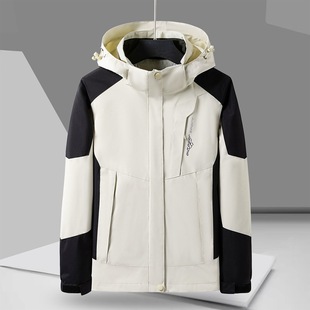 Outdoor Rush Clothes Windproof Casual Hooded Jacket Men's and Women's Couple's Mountaineering Suit 2024 Spring and Autumn Hot Jacket Trendy