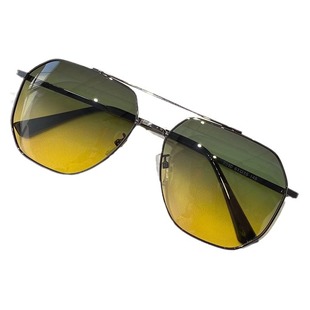 Super cool driving sunglasses men's 2024 new big face eyes trendy polarized riding driving sunglasses trendy net red