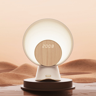 Gift Moonlight induction bluetooth speaker night light table lamp alarm clock wireless charging bluetooth speaker