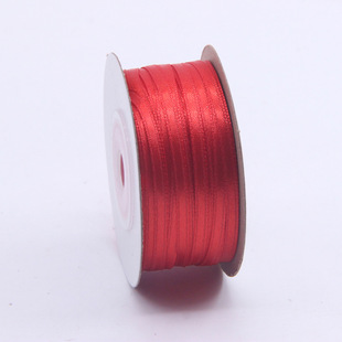 Лента 3 мм рулон 50 ярдов ribbon трансграничный diy цветы, перевязанные двусторонняя атласная лента закладок воздушный шар лента