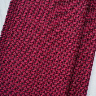 Japanese and Korean Style Small Chanel Style Coarse Fabric Polyester Tweed Woolen Cloth Set Skirt Fashion Woven Fabric Wholesale