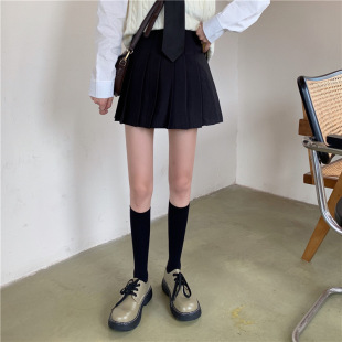 JK College Style Polo Collar White Shirt Women's Autumn New V-neck Vest Tie Top Pleated Skirt Set ins