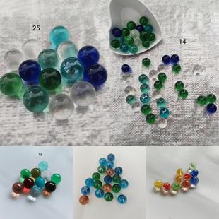 Glass beads 14mm16mm game dedicated glass marbles aquarium landscape nostalgia flower heart glass beads
