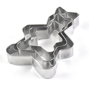 Christmas series bear stainless steel baking tools 3-piece cookie mold cookie cake fondant tools