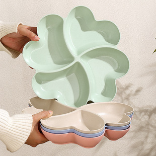 Creative Four-leaf Clover Loving Heart Grating Storage Fruit Plate Household Living Room Snacks Dried Fruit Dessert Snacks Fruit Plate