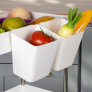Small Trolley hanging basket kitchen mobile small hanging basket chopsticks hanging bucket storage box hanging storage basket hanging Box storage box