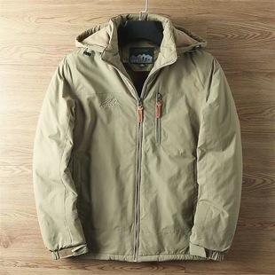 Cross-border Hot Selling Men's Outdoor Casual fleece-lined Thickened Workwear Jacket Windproof Waterproof Outdoor Mountaineering Suit