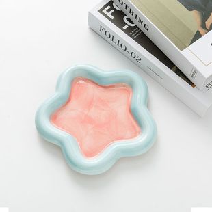 Cat Bowl Ceramic Dog Bowl Plate Cat Drinking Bowl Anti-knock over Cat Food Bowl Rice Bowl Dog Food Bowl Pet Supplies