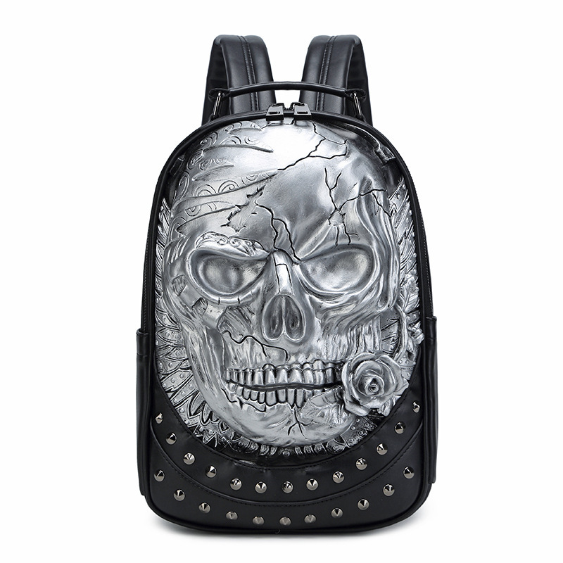 Halloween Skull Backpack for Men and Women, Multifunctional Large Capacity Travel Backpack, Business Backpack