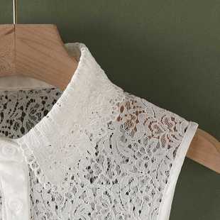 Fake Collar Women's Black and White Autumn and Winter New Sweater Sweater All-match Fake Collar Sweater Decorative Lace Collar