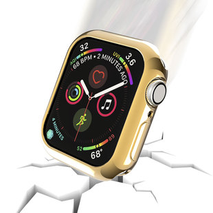 Suitable for Apple half-pack electroplated case Iwatch 8/7/SE/6/5/4/3/2 round hole TPU anti-fall protection soft