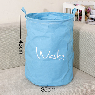 Cotton and Linen Extra Large Dirty Clothes Basket Toy Storage Barrel Dirty Clothes Basket Folding Clothes Storage Basket Waterproof Fabric Washing Dixuan