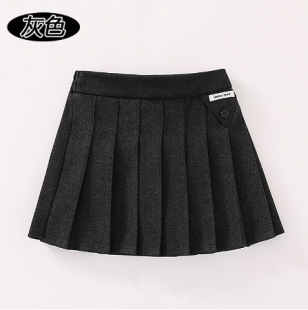 Girls' pleated skirt skirt spring and autumn 2024 New Korean style 9 children's western style short skirt girls' big children A- line skirt