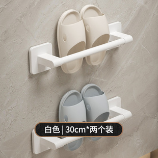 Bathroom Slipper rack toilet toilet door punch-free wall-mounted draining rack shoes storage artifact