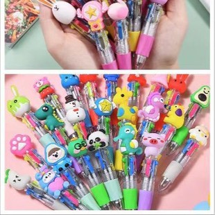 Creative quicksand mini four-color ballpoint pen multicolor ballpoint pen color press pen student supplies prizes wholesale