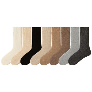 75g cashmere socks women's socks autumn and winter fleece-lined thickened warm terry socks breathable winter ladies stockings