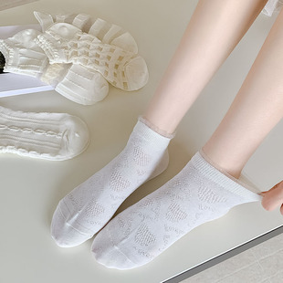 Lace lace socks for children summer thin hollow mesh breathable short tube socks Korean girl cute glass stockings