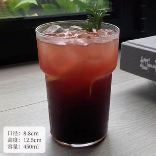 Ins Style Popular Juice Cup Glass Milk Tea Cup Drink Cup Drink Cup Cocktail Cup Fruit Tea Cup Set