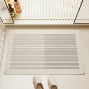 Japanese Style Silly Style Toilet Water Absorbent Mat High-grade Non-slip Bathroom Floor Mat Household Easy-to-take-care Diatom Mud Floor Mat
