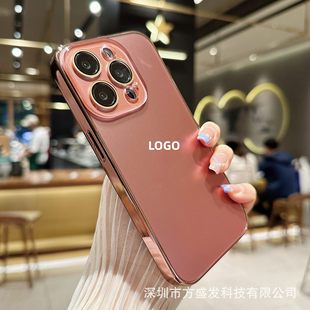 For iPhone16 phone case nano AG frosted plating with lens film Apple 15promax protective cover 14
