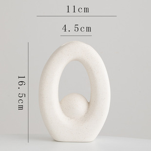 Shumen Modern Simple Ceramic Decorative Dried Flower Vase Shaped Abstract Niche Living Room Dining Table Flower Ornaments Flower Ornaments