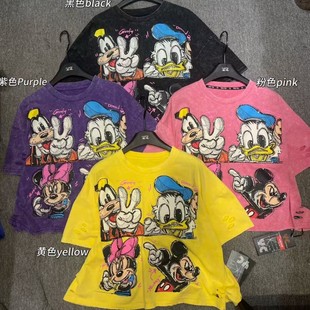 European Loose Lazy Style Graffiti Cartoon Age-reducing Short-sleeved T-shirt Women's 2025 Summer New plus size Half-sleeved Top