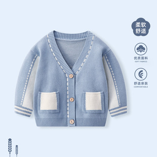 Baby Coat Spring Clothes Men's Baby Clothes 2025 New Knitwear Cardigan Boy's Outer Wear Sweater Spring Top