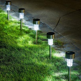 Solar Stainless Steel Small Tube Light 45 Outdoor Led Household Courtyard Landscape Lighting Garden Lawn Decorative Light