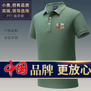 High-grade polo shirt custom work clothes T-shirt short sleeve lapel company activity cultural shirt work clothes embroidered logo