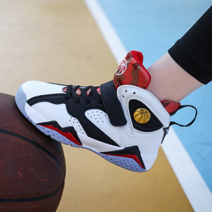 Children's sneaker Four Seasons boys' basketball shoes middle and big children's Velcro running shoes leather waterproof training shoes wholesale