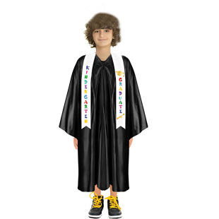 Graduation Season Children's Ribbon Etiquette Shoulder Strap Preschool Kindergarten Graduation Printing Honorary Award Satin Shawl