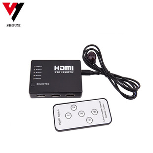 HD HDMI переключатель HDMI 5-переключатель 1 переключатель 1080P пластиковый корпус пульт дистанционного управления