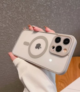 Акрил магнитная всасывание подходит для Apple 16Pro чехол для телефона все включено анти-падение iPhone13/14/15 жесткий 15pro