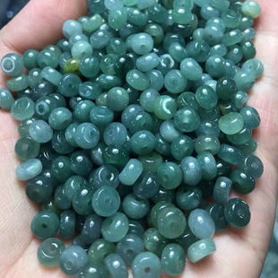 Natural A cargo jadeite loose beads ice old blue water abacus beads bracelet beads DIY bracelet necklace manufacturers supply