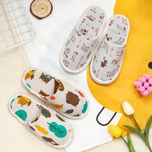 Hotel children's disposable slippers non-slip portable cartoon thickened bottom kindergarten children travel indoor generation