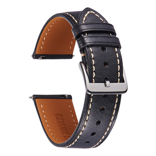 Spot Italy imported vegetable tanned leather soft leather men's watchband vintage watch band 18 20 22mm