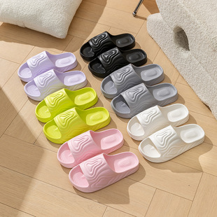 Feeling Slippers Female Spring and Summer Indoor Home Bathroom Hotel Seaside Thick-soled Couple Outer Wear Cool Shoes Male
