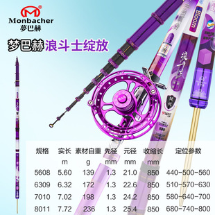 Genuine goods mengbach wave fighter Bloom carbon super light super hard tuning carp Rod funny fishing rod grain wheat fishing front fishing rod