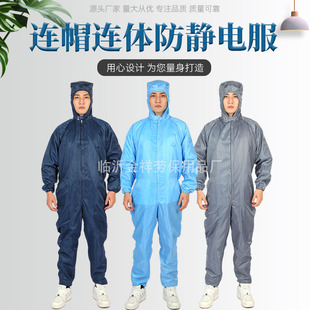 Anti-static Clothes Full Body Protection Hooded Overalls Dust-free Dustproof Clean Work Clothes Food Clothes Printable LOGO