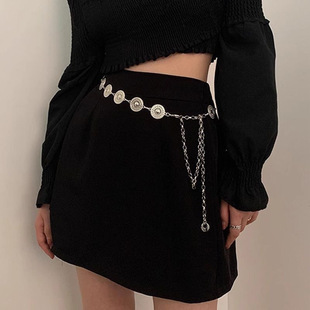 Bohemian Vintage silver Metal Butterfly Waist Chain Women's Niche High-end Belt Accessories Ethnic Style Dress