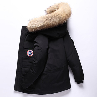 2021 youth winter short fleece-lined thickened cotton-padded clothes men's and women's outdoor couple hooded winter clothes men's clothing