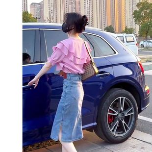 Internet celebrity 2023 new summer dress with a set of slimming skirt chic and beautiful top two-piece suit manufacturer