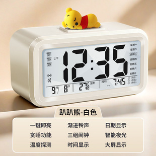 Alarm Clock Electronic Student Luminous Clock Creative Charging Multifunctional Electronic Clock Mini Children Girl Cute Hair