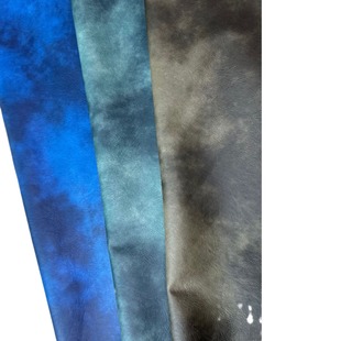 0.7MMPU garment leather wash-free two-color ink vignetting tie color soft PU leather clothes shoes T/C cotton fabric