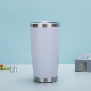 Cross-border 20oz plastic spray Cup 304 stainless steel double-layer vacuum insulation cold-keeping car Cup in stock can be sent
