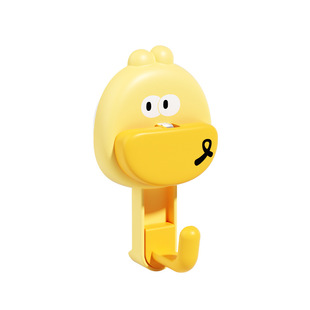 Cartoon cute bathroom wall-mounted suction cup toothbrush holder student dormitory bathroom storage rack large capacity wall-mounted storage basket