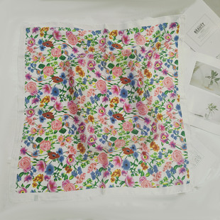 Advanced Sense Silk Tie New Korean Style Silk Scarf Small Square Scarf Women's 70 Scarf Spring and Summer Elegant Bag 2024 All-match
