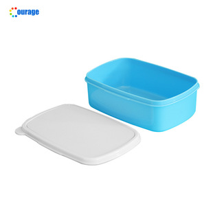 Creative picnic lunch box food grade plastic lunch box portable lunch box sublimation printing simple lunch box